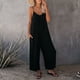 thumbnail image 3 of Monos De Tirantes Finos Body de mujer Loungewear transpirable sin mangas con bolsillos Street Style Casual (Black L) Cgtredaw Negro L para Mujer, 3 of 6