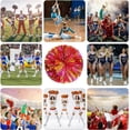 thumbnail image 7 of LINLIN 4 PCS Metallic Cheerleading Pom Pom for Team Spirit Sports Dance Cheering Kids Adults, 7 of 7