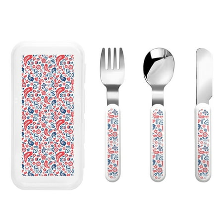 

Haiem Birds Flowers for Stainless Steel Kids Silverware Set - Children’s Utensil Set - Children s Knife Fork And Spoon Set - Metal Kids Cutlery Set
