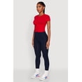 thumbnail image 4 of Womens Ruched Crew Neck Cropped Tee, 4 of 5