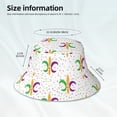 thumbnail image 3 of Fotbe Mardi Gras Carnival1 Sombrero Tipo Pescador con Estampado – Sombrero de Sol de Algodón de Moda para Playa, Golf, Pesca, 3 of 6