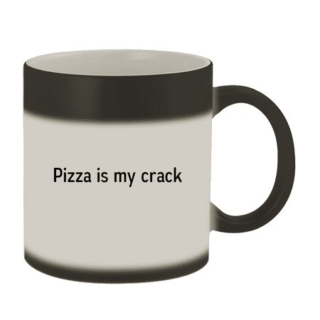

Pizza Is My Crack - 11oz Magic Color Changing Mug Matte Black