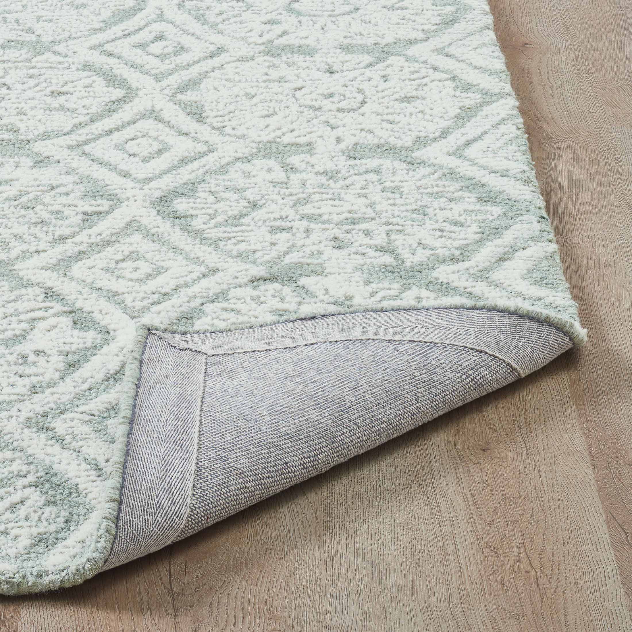 Better Homes & Gardens Suzani Muted Green Medallion Wool Indoor Area Rug, 8' x 10'