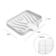 thumbnail image 3 of Jabonera de silicona para fregadero portátil drenable, soporte para esponja para baño (blanco), 3 of 5