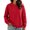 Red, variant on Women's Crewneck Sweatshirts Solid Color Long Sleeve Tops Drop Shoulder Loose Fit Pullovers Minimalist Autumn Winter Attire