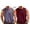 Purple+Red, variant on Men’s Linen Round Neck Tank Top 2 pc, Casual Sleeveless Breathable & Lightweight Pullover Tops Beige M