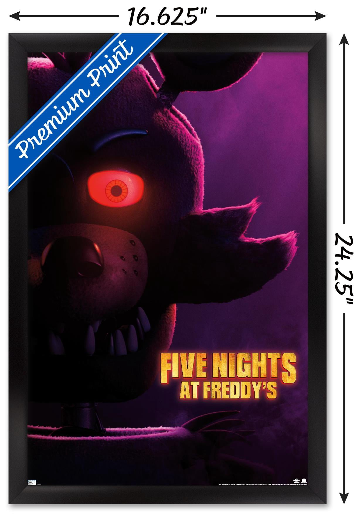 Five Nights at Freddy's Movie - Foxy One Sheet Wall Poster, 14.725" x 22.375" Framed