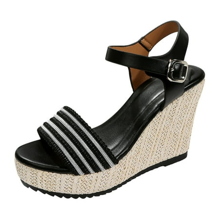 

Sngxgn Womens Flat Sandals Summer Bohemian Beach Flats Elastic Ankle Strap Comfortable T-Strap Thong Flip FlopsWoman Slippers Black 7.5
