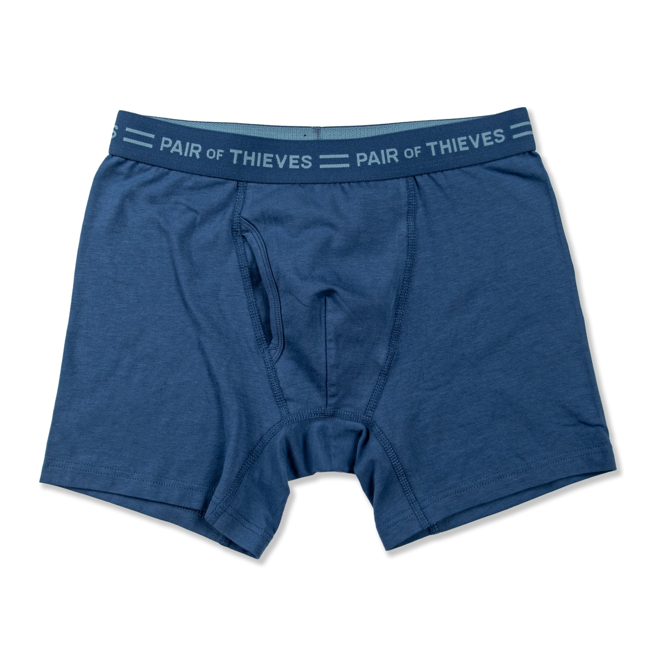 4-Way Cotton Stretch Boxer Brief Black Blue Print 3pk L