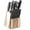 Black, variant on Eastwalk 14 Piece High Carbon Stainless Steel Cutlery Kitchen Knife Block Set w/ABS Triple Riveted Forged Handle Acacia Wood Block - Linen White