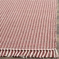 thumbnail image 3 of SAFAVIEH Montauk Patton Geometric Cotton Runner Rug, Ivory/Red, 2'3" x 6', 3 of 7