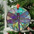 thumbnail image 2 of Purple Dragonfly Ornament Suncatcher  Nature Insect Window Decor, Garden Gift for Mom, Boho Cottagecore Handmade Glass Art, 2025, Holiday Decoration, 2025, Seasonal Holiday, 2 of 5