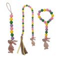 thumbnail image 1 of CIMAXIC Easter 3pcs Easter Wood Bead Tassel Rabbit Decors Bead String Home Decorations,28.35"X0.63"X0.63", 1 of 5