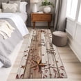 thumbnail image 4 of Runner Rug 2 x 6 Ft, Farmhouse Washable Non-Slip Floor Mat for Kitchen Hallway/Entryway, Vintage Country Texas Star Wooden Grain Long Kitchen Runner Area Rugs for Living Room, Low-Profile, 4 of 8