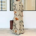 thumbnail image 3 of LEEYNEER Women Casual Long Sleeve Floral Print Shirt Dress Button Down Maxi Blouse Dress, 3 of 4
