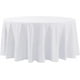 thumbnail image 2 of Mantel redondo de 120 pulgadas, lavable, de poliéster, decorativo, para bodas, fiestas, cenas y banquetes (120 pulgadas, blanco), 2 of 5