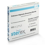 SterexCalcium Alginate Wound Dressing First Aid Gauze Pads, 4.25" x 4.25", 10 Count