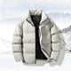 thumbnail image 1 of Puntoco Chaqueta De Invierno Informal De Color Liso Con Cuello Vuelto Y Bolsillos Con Cremallera Y Manga Larga Para Hombre, 1 of 8