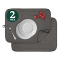 thumbnail image 1 of Cuisinart Tapetes Para Secar Platos Para Encimera De Cocina - (2) Tapetes Para Secar Platos Ultra Absorbentes Xl De 18.0 X 24.0 In, Plegables, Lavables A Máquina, De Secado Rápido (Cuadros En Cascada), 1 of 5