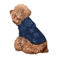 thumbnail image 5 of Haiem Snowflake Dark Blue for Winter Dog Hoodie Sweatshirts with Pockets Warm Dog Clothes for Small Dogs Chihuahua-Small, 5 of 7