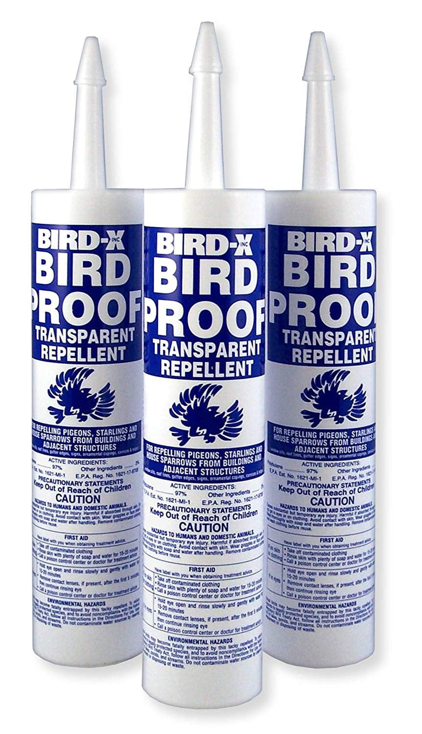 BirdX BirdProof Gel Bird Repellent, Trial Kit of 3 Tubes
