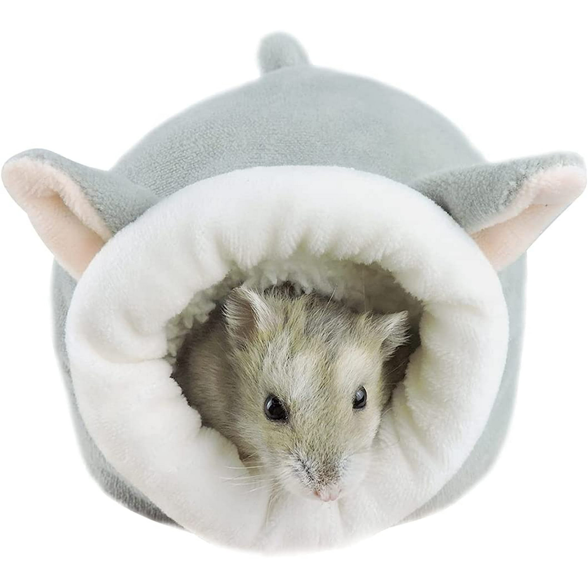 sleeping do hamsters like blankets Queilt Hamster Bed, Mini Soft and Warm Hamster House Cute Non-Slip