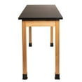 thumbnail image 3 of NPS 30x72" Solid Wood Science Lab Table with Chem-Res Top in Black, 3 of 5