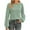 Green, variant on AherBiu Womens Tops Dressy Casual Hollow Lace Lantern Long Sleeve Crewneck Stretch Comfy Long Sleeve Shirt Blouse