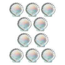 TACILIP Room Decor, Exquisite Holiday Party Colorful Shells Paper Dinner Plates Sea Series Shells Party Paper Plates Birthday Party Disposable Paper Plates 10pcs Set, Gifts for Mom