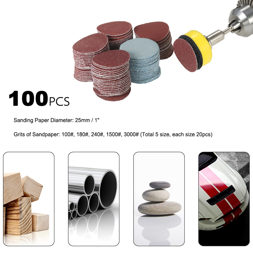 20pcs 3inch Sanding Discs Hook Loop 1000-3000 Grit Sandpaper Polishing Woods Kit 