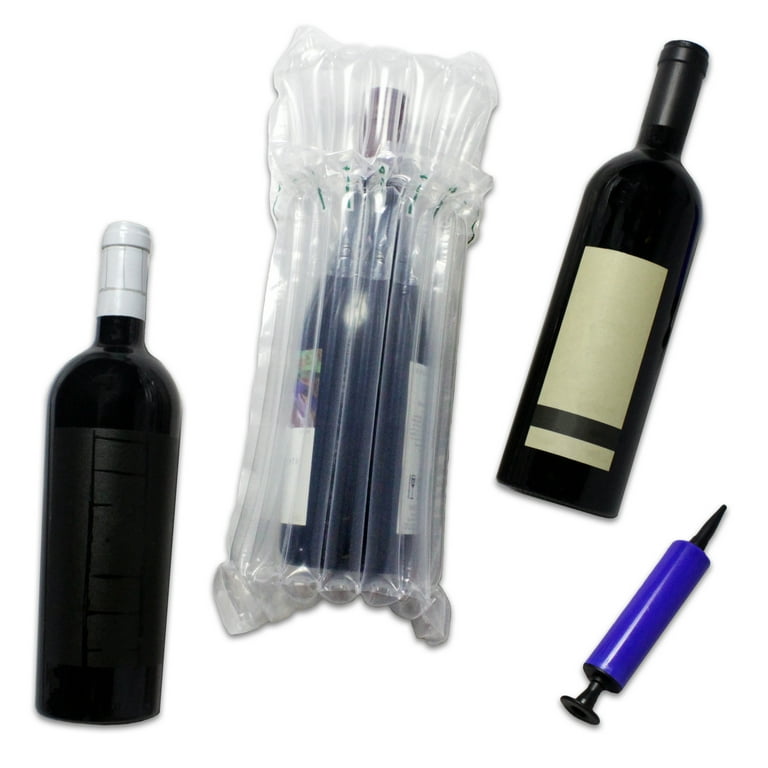 LIV 5 Pack Reusable Wine Bag for Travel Wine Bottle Protector Sleeve  for Airplane Car Cruise Protection Luggage Leak-proof