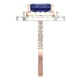 thumbnail image 3 of Clara Pucci 14K Rose/White Gold 2.62ct Tanzanite Halo Ring for Women, 3 of 8