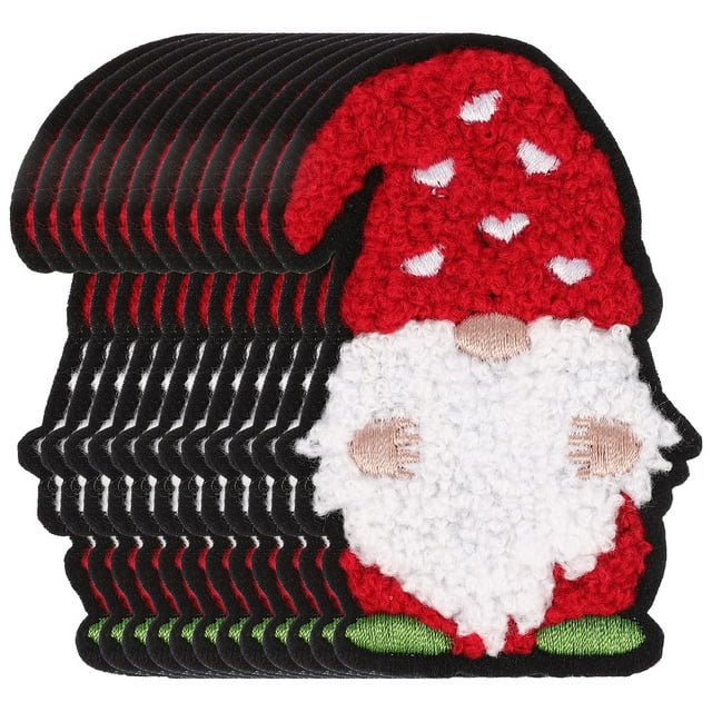 MasteelfCA 12Pcs Christmas Themed Coat Patches Polyester Clothes Patches Compact Craft Patches