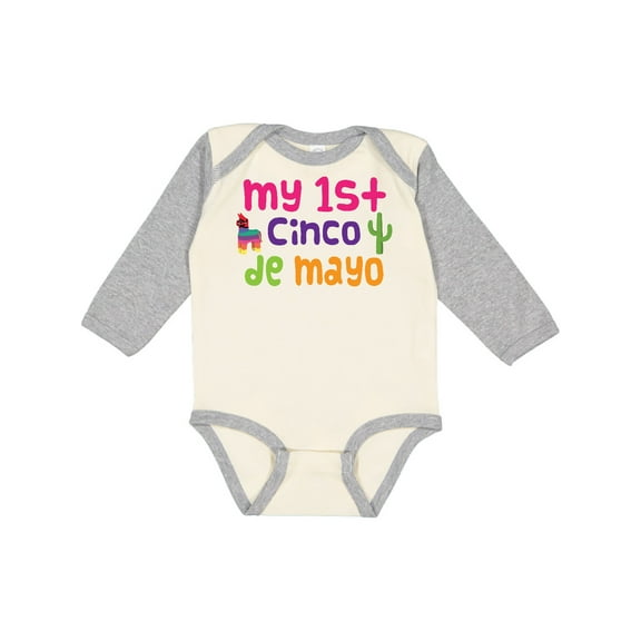 Inktastic Cinco De Mayo Party Babys 1st Boys or Girls Long Sleeve Baby Bodysuit