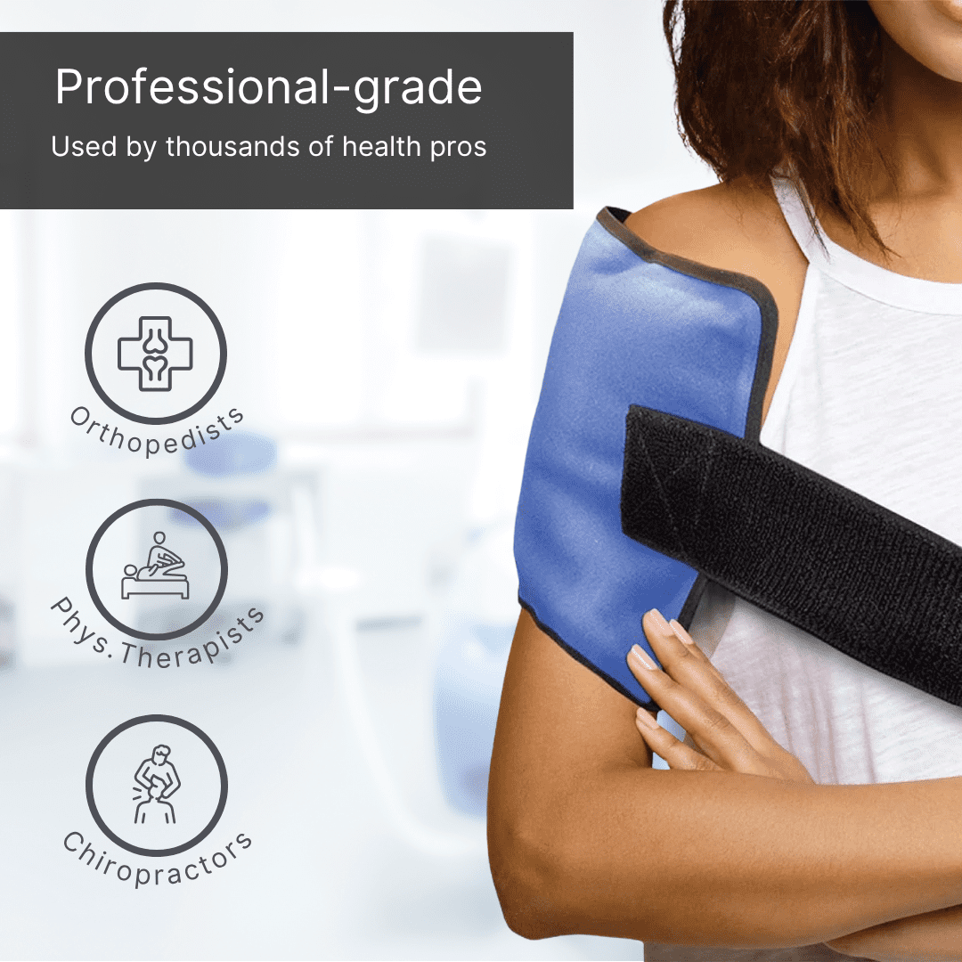FlexiKold Gel Ice Pack with Adjustable Straps (Large 10.5” x 14.5”) – Reusable Cold Therapy Wrap for Back, Shoulder, Knee & Injury Relief by NatraCure