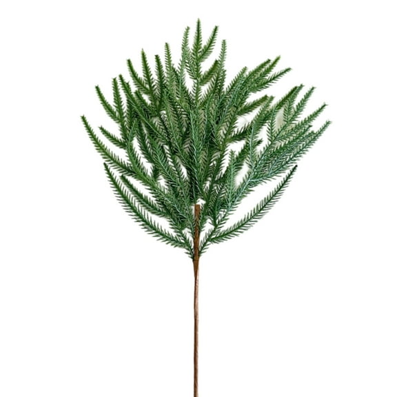 Zhourta Artificial Norfolk Pine Branch Plastic Christmas Greenery Single Stem for Holiday Decor and DIY Arrangements