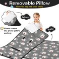 thumbnail image 3 of Hedgehog and Jam Grey Pattern Teens Toddler Nap Mat with Pillow, Sleeping Mat Bag for Preschool Daycare 59"x22", 3 of 6