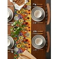 thumbnail image 5 of Hokiten Table Runners 48 Inches Long Dress Scarves, Colorful Flowers Farmhouse Kitchen/Dining Table Runner, Short Coffee Tablerunners, Farmhouse Sunflower Daisy 13x48 Inch, 5 of 7