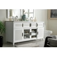 thumbnail image 3 of James Martin Furniture 516-V72-BW-3CSP 72 in. Brisbane Bright White Double Bathroom Vanity with 3 cm Charcoal Soapstone Quartz Top & Sink, 3 of 6