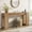 Light Brown, variant on Farmhouse Console Table Style Floating Wall Shelves, 6-Pack Rectangular Oak Shelves with Light Brown Wooden Grain Finish, Brown Top & Base, Decor-Themed Wall Mounted Storage, Sturdy L-Shaped Metal Br