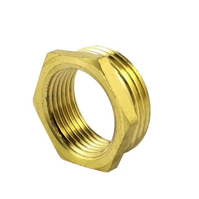 Adaptador de conector de tubería de buje de rosca hexagonal hembra de 3/4" PT a macho de 1" PT