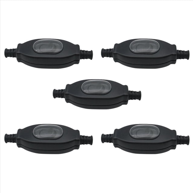 5X Interruptor de Cable de Interruptor de Línea Impermeable 3A 250V 8mm Interruptor de Polvo de Contacto de Plata de Alambre Redondo IP65