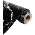 thumbnail image 1 of Papel Tapiz Azulejo Mármol Rollo Vinil Adhesivo 10m X 60cm Negra con Blanco Piedra, 1 of 7