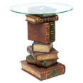 thumbnail image 2 of Stacked Volumes Sculptural Glass-Topped Book Table, 2 of 7
