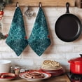 thumbnail image 6 of Teal Green Ocean Waves Kitchen Towels Set of 4, Red Boat Coastal Absorbent Dish Towels for Kitchen, Microfiber Hand Towel, Quick Drying Tea Towel for Cleaning Decorative Dishcloths, 6 of 7