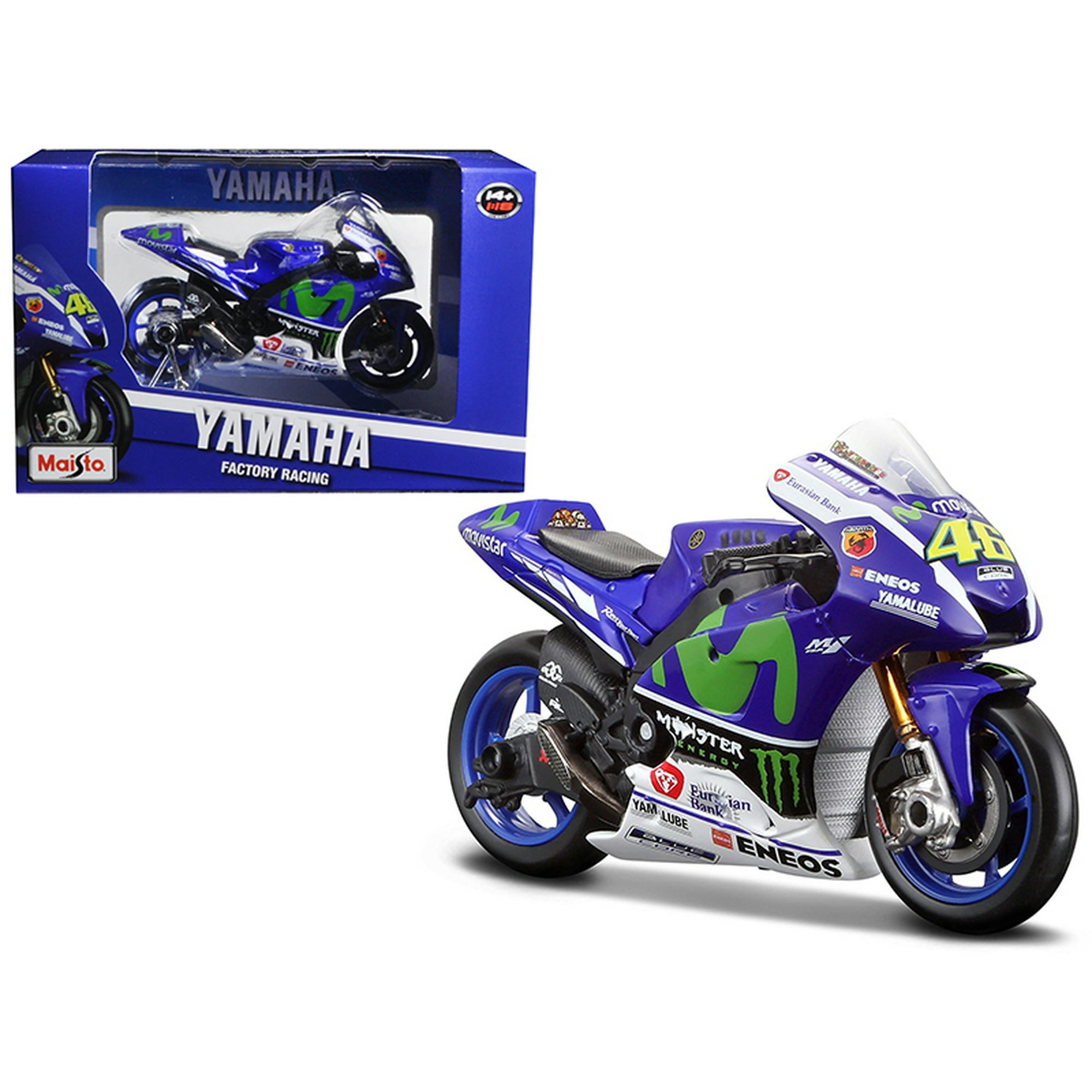 Yamaha YZR-M1 46号 モデル　Rossi Maisto Yamaha YZR-M1 #46 2016 Moto GP Valentino Rossi Motorcycle