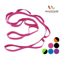 Wacces Yoga Strap Stretch Restore Multi-Grip Fitness Pilates Stretching Belt - Pink
