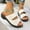 White, variant on HAOTAGS Womens Casual Wedge Heel Sandals Dressy Beach Shoes Black Size 5.5