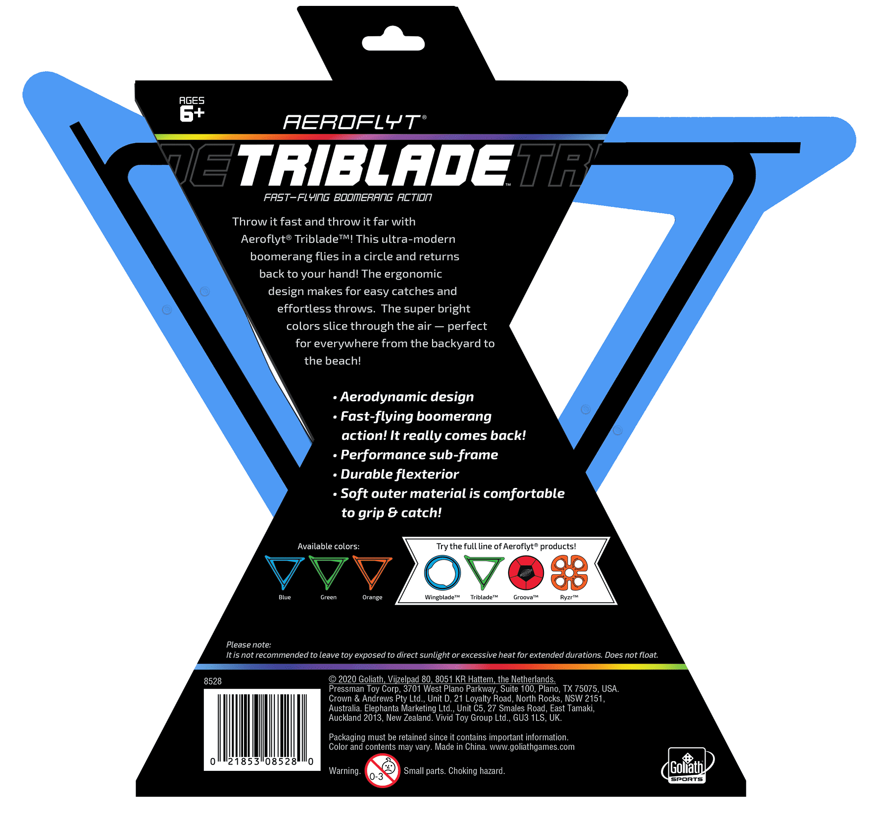 Goliath Sports Aeroflyt Triblade Blue