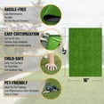 thumbnail image 3 of Ottomanson Waterproof Artificial Grass 16" x 43" Indoor Runner Rug Fake Grass for Patio, Green, 3 of 7
